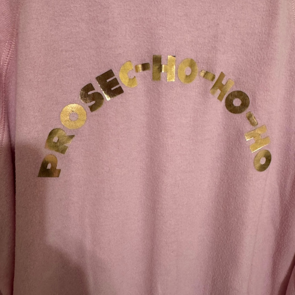 Pink Sweatshirt with Gold Lettering - Picture 2 of 3